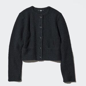 uniqlo knitted cardigan/shirt jacket